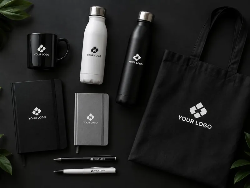 Brindes corporativos personalizados: canecas, garrafas, cadernos, canetas e ecobag com logomarca